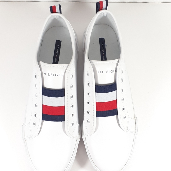 Tommy Hilfiger Sneakers White Tennis Shoes NEW - Picture 3 of 11
